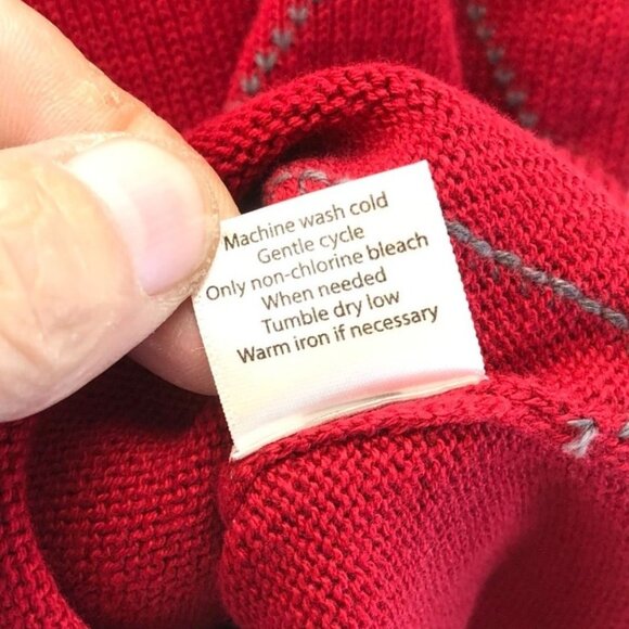 Walter Hagen Mens Vest Sweater XL Red Knit Argyle V-Neck Pullover Cotton Casual - Picture 8 of 10